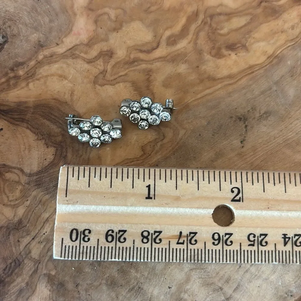 Pair of Vintage Rhinestone Brooches